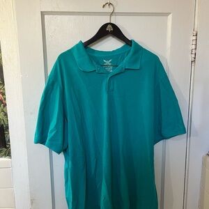 Faded Glory Men’s Short Sleeve Polo Shirt - Teal - Size 3XL - EUC